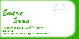 endre soos business card